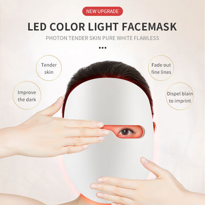 Masker Wajah Terapi Foto Inframerah Genggam 7 Warna Lampu LED